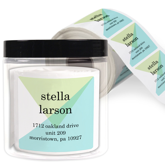 Chic Abstract Square Address Labels
